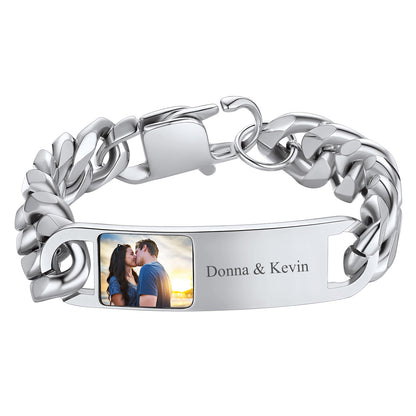 Custom4U Stainless Steel Custom ID Bracelet