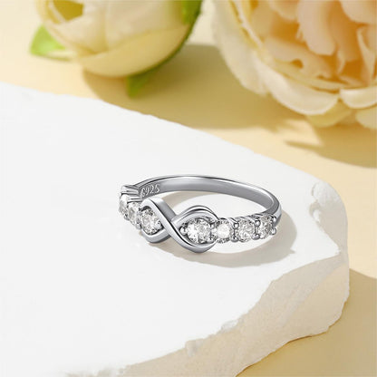 Custom4U Sterling Silver Promise Ring