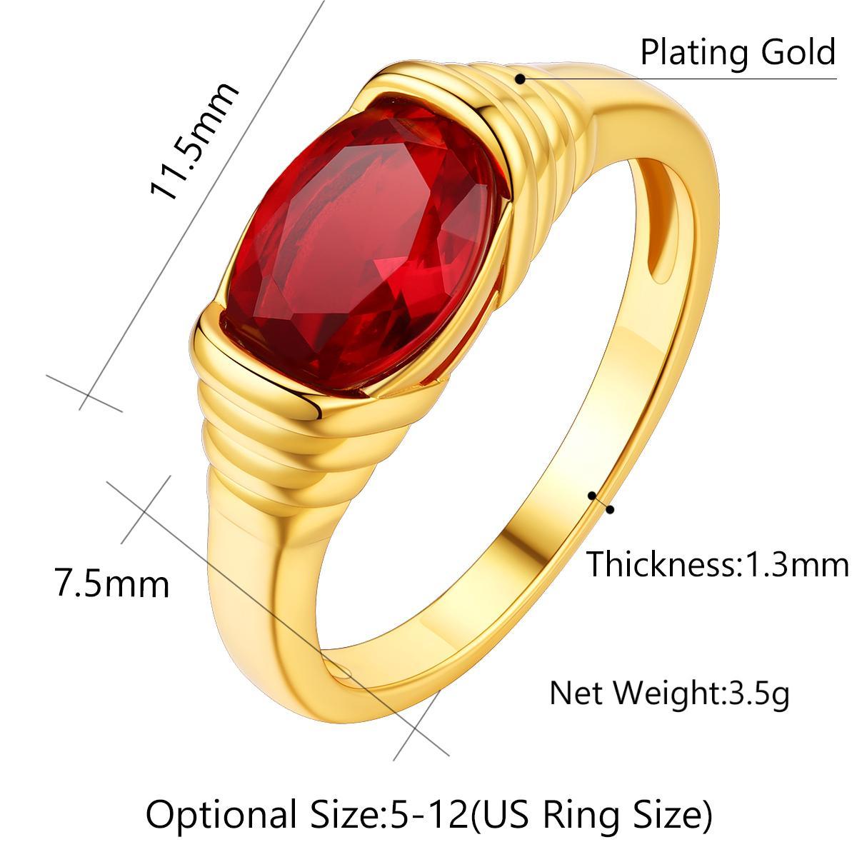 Custom4U Twisted Birthstone Ring Size