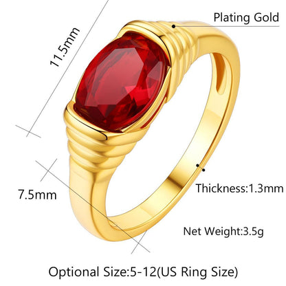 Custom4U Twisted Birthstone Ring Size