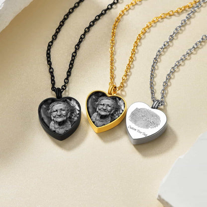 Custom4U Urn Necklace with Photo 3 Colors