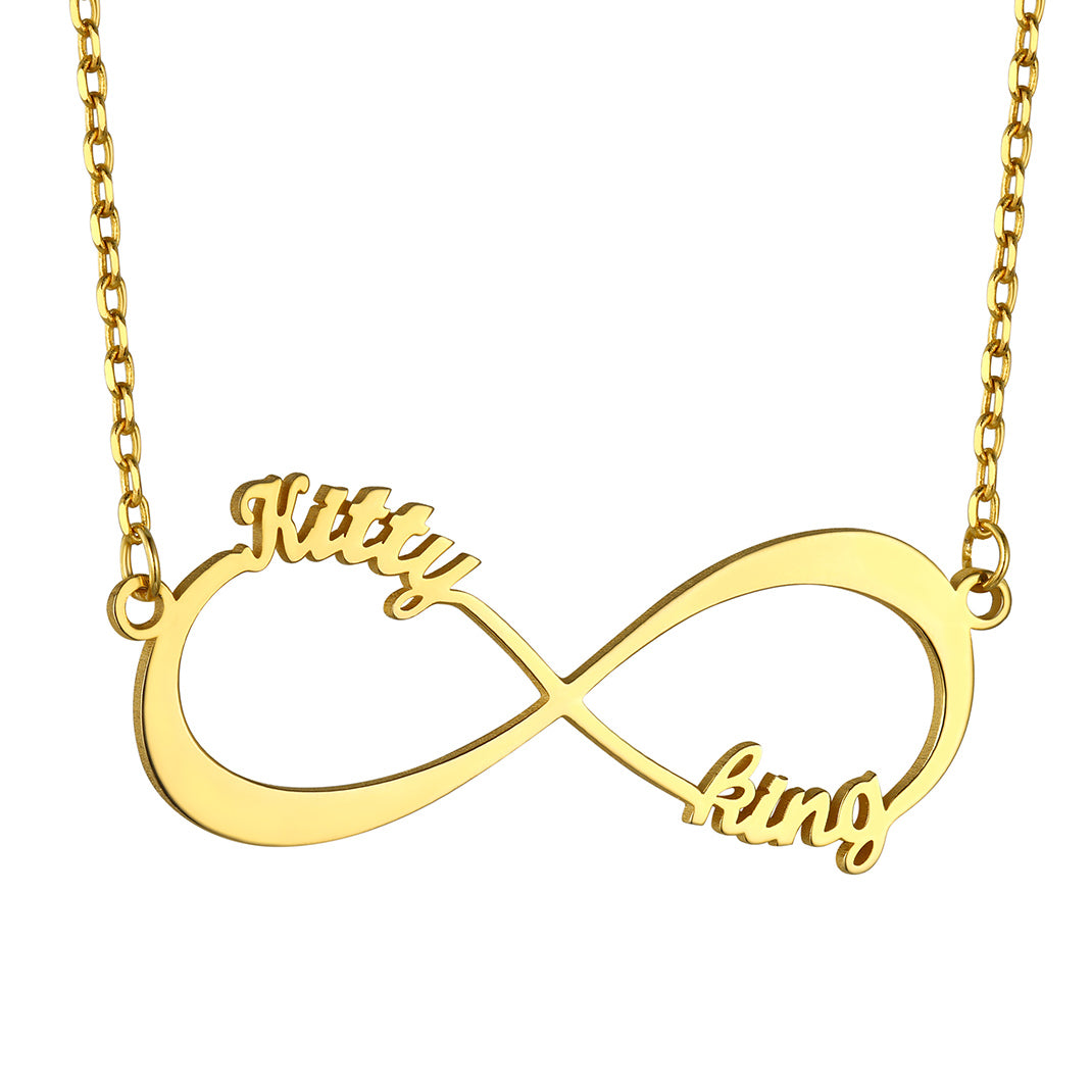 Custom4U Infinity Name Necklace-gold