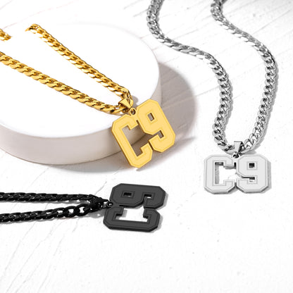 Custom4U-3 Color Initial Letter Necklaces
