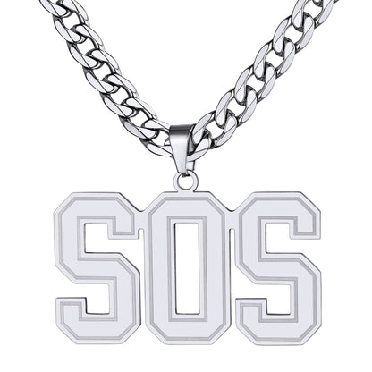 Custom4U-Steel Plated-Personalized 3 Initials Necklace