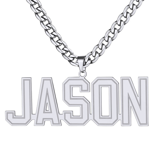 Custom4U-Steel-Personalized 5 Initials Necklace