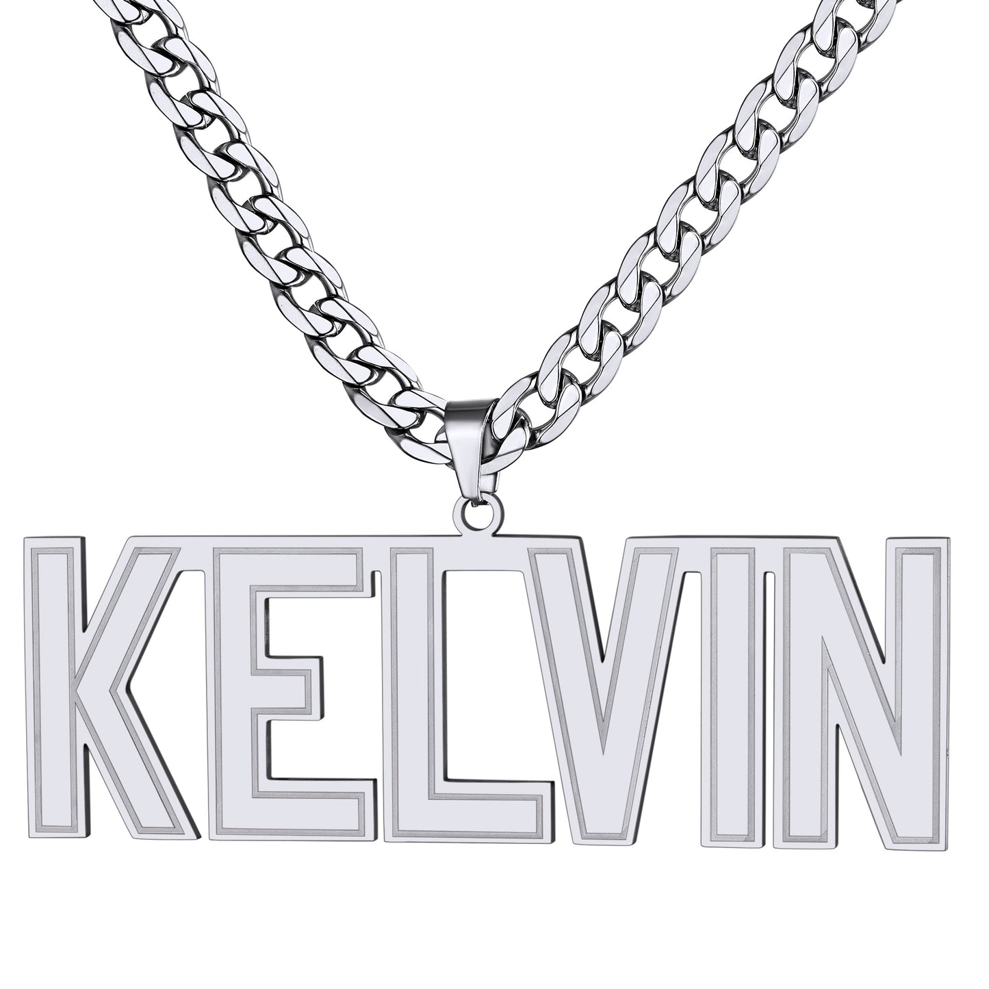 Custom4U-Steel-Personalized 6 Initials Necklace