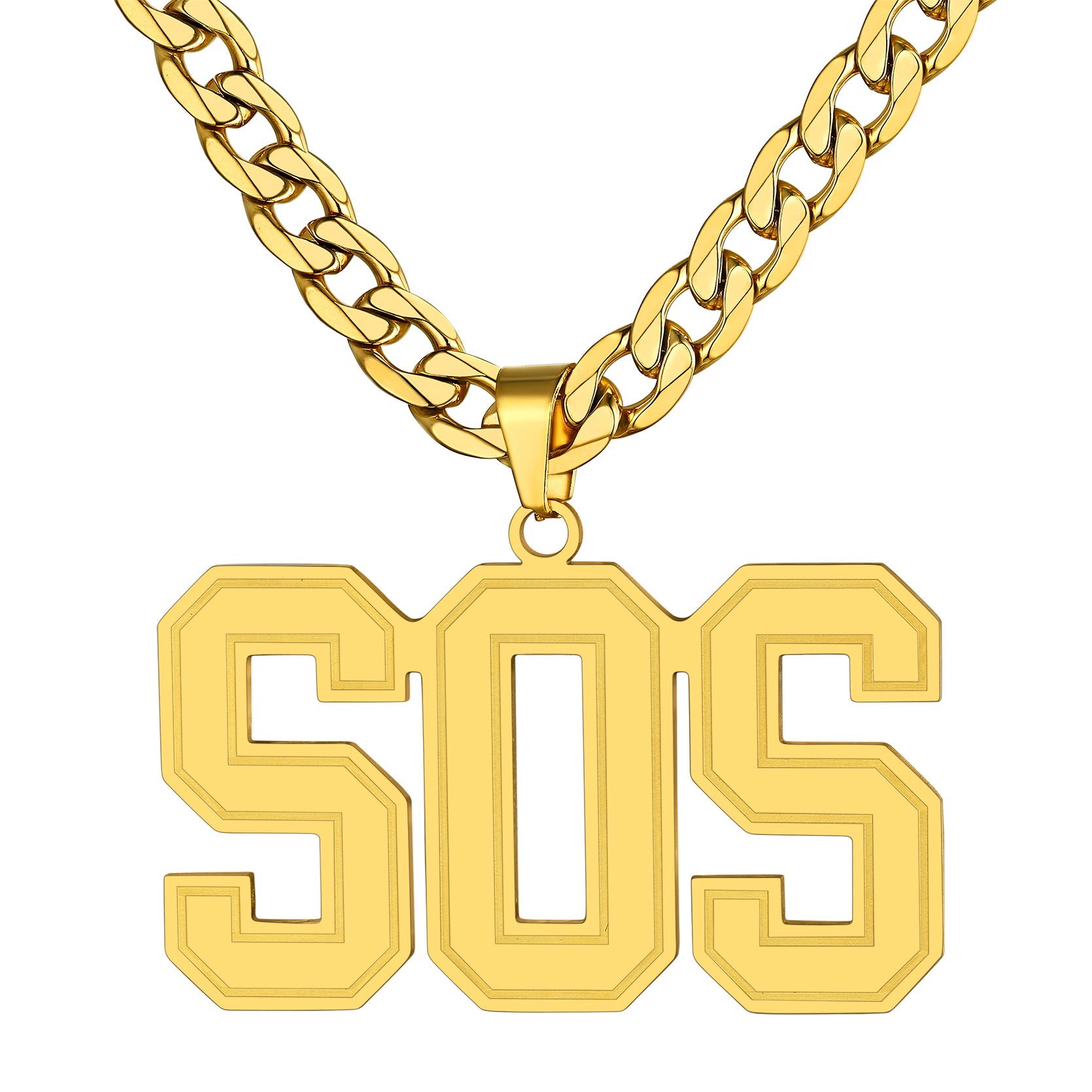 Custom4U-Gold Plated-Personalized 3 Initials Necklace