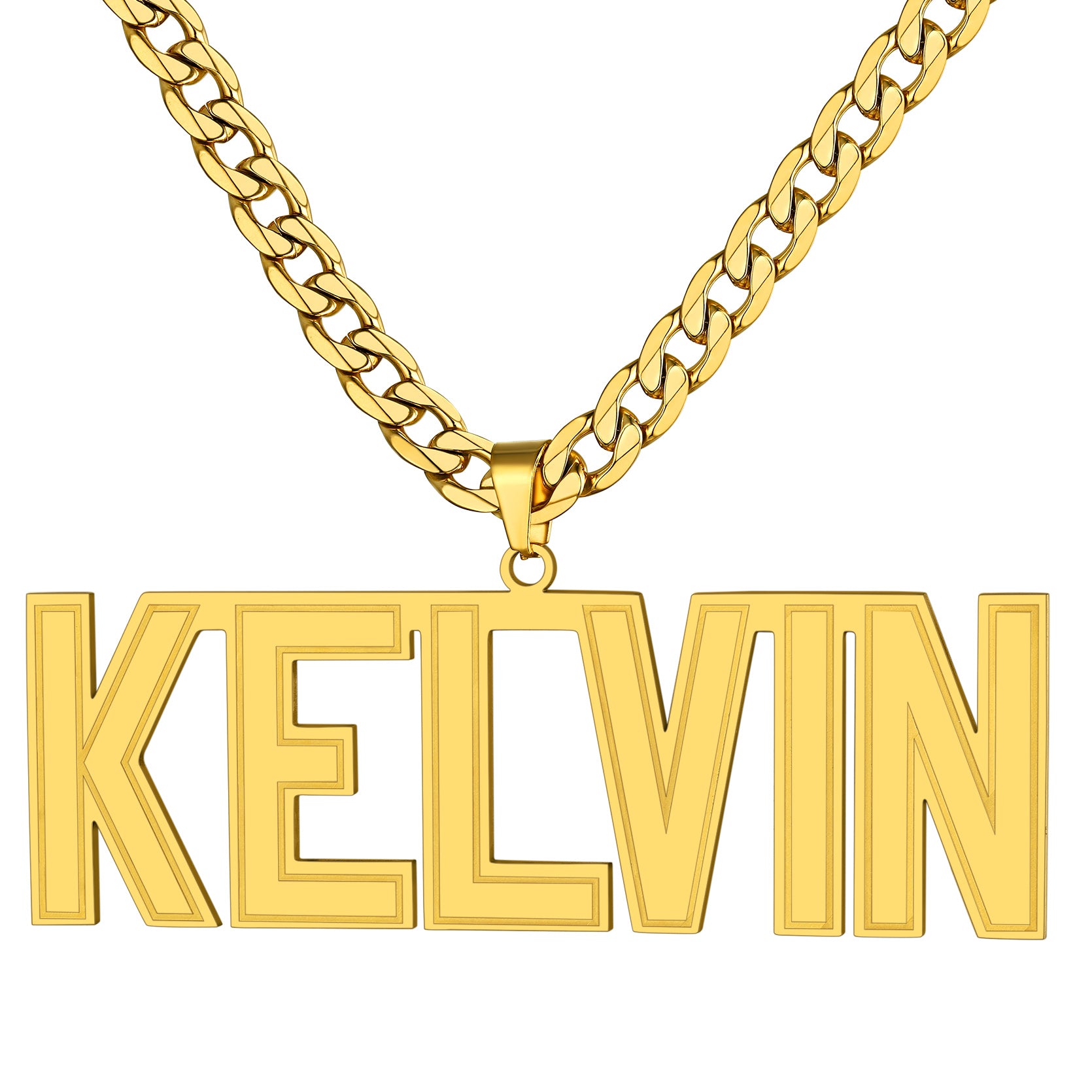 Custom4U-Gold Plated-Personalized 6 Initials Necklace