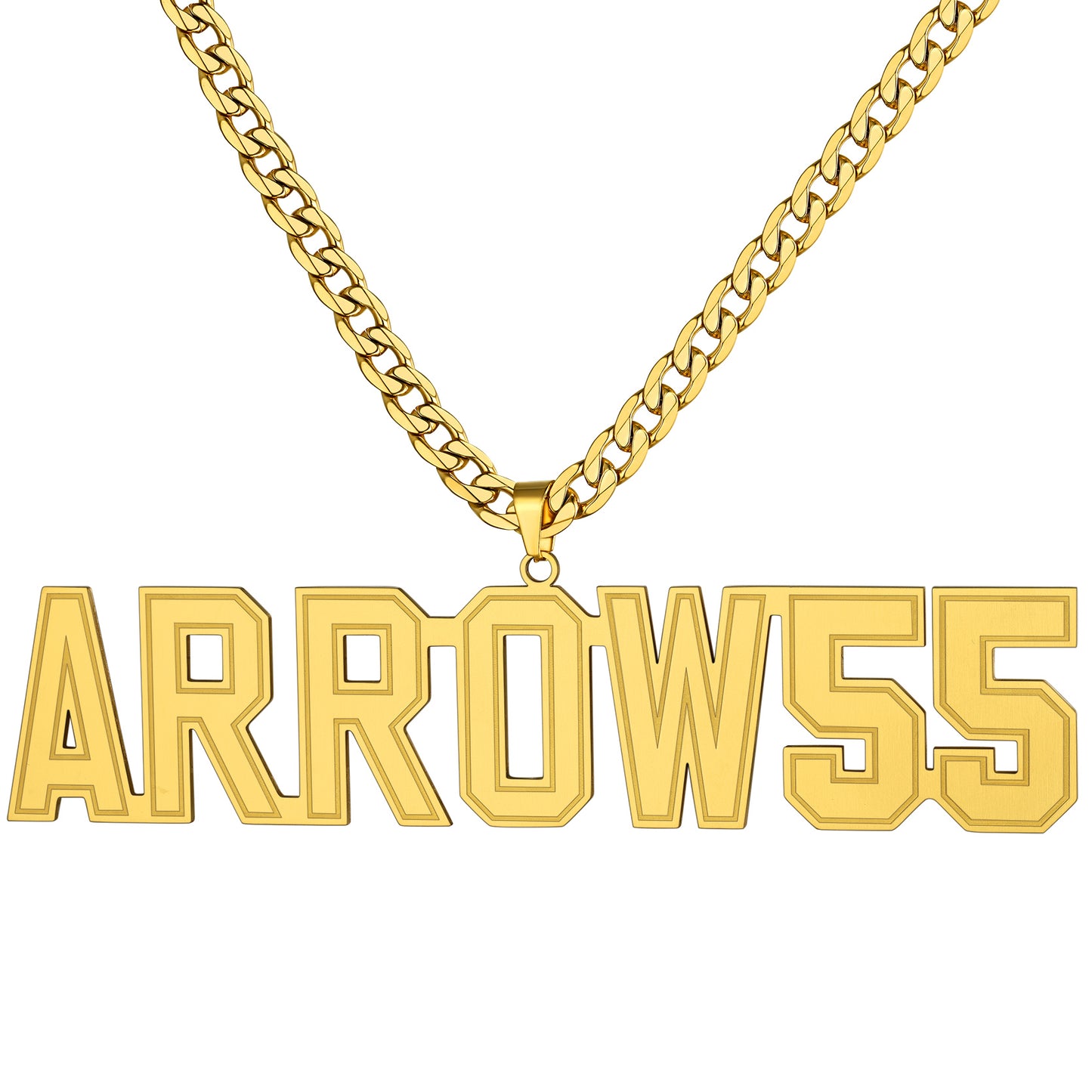 Custom4U-Gold Plated-Personalized 7 Initials Necklace