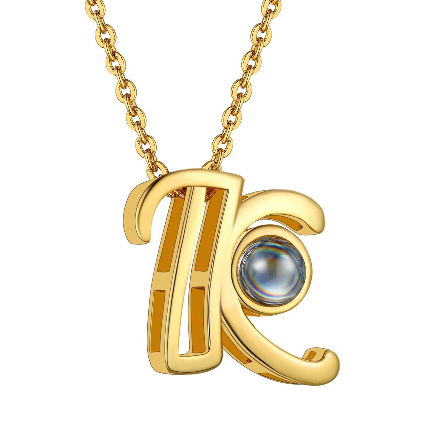 Custom4U Custom Initial Projective Photo Necklaces for Pet Lover