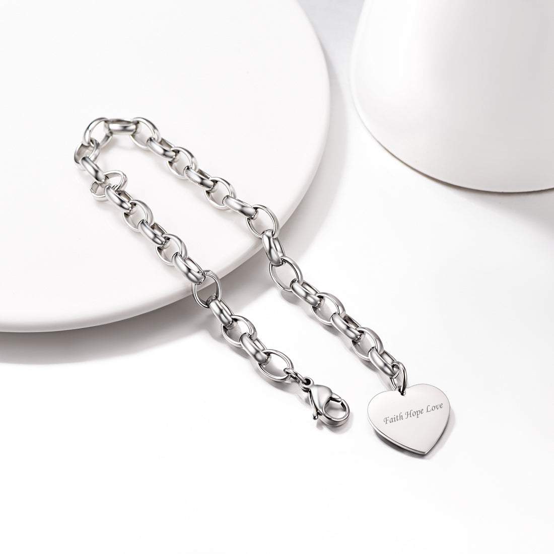 Custom4U Personalized Charm Picture Bracelet for Women