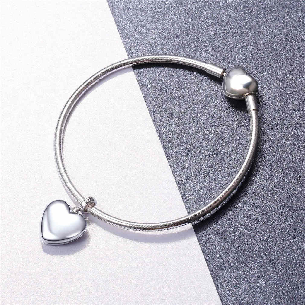 Custom4U Heart Charm Bead Bracelet Pendant