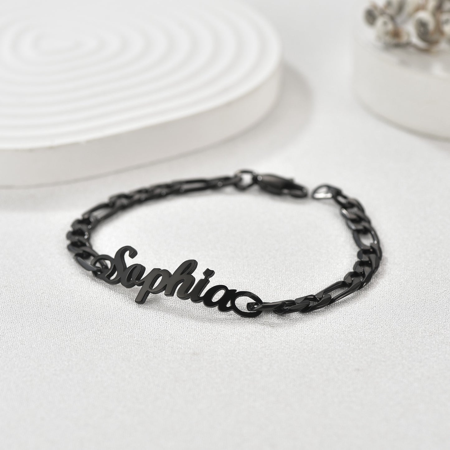 Custom4U Figaro Chain Bracelet