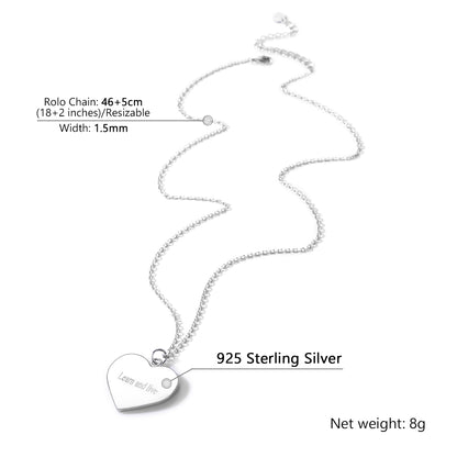 Customized 925 Sterling Silver Necklace