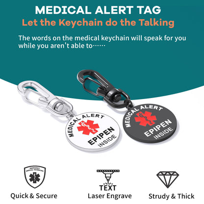 Custom4U Engraved Medical Alert Bag Tag